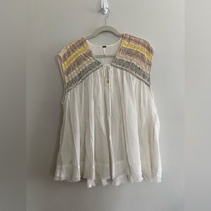 Free People Boho Embroidered Tunic - size XS
